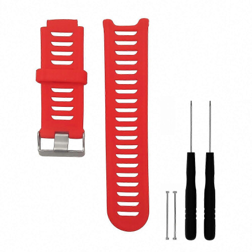 (Red) Garmin Forerunner 910XT Silicone Watch Band Replacement Strap for Garmin Forerunner 910Xt