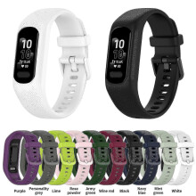 (Light pink trumpet) For Garmin Vivosmart 5 Replacement Band Sweatproof Silicone Watch Strap Quick Release Bracelet Compatible With All Colors -T