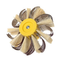 Shaft Mounted Sisal Emery Cloth Bristle Buffing Wheel for Metal Grinding and Polishing