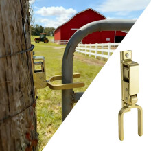 Heavy Duty Farm Gate Latch, OneHand AutoLocking Steel Latch for Outdoor Fence, Barn, Ranch (1pc)