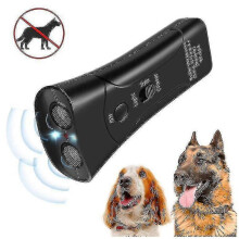 Ultrasonic Dog Repeller Portable Dog Training Device Barking Dog with Led Flashlight