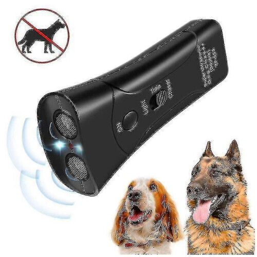 Ultrasonic Dog Repeller Portable Dog Training Device Barking Dog with Led Flashlight
