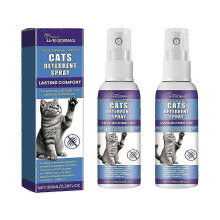 (2pcs) 1-3pcs Cat Deterrent Spray, Stops Cats from Peeing & Scratching, Lemon & Coptis, Safe for Furniture