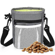 Dog Treat Pouch Bag-Treat Pouches for Pet Training - Gray