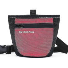 Dog Training Treat Pouch Bag with Magnetic Closure Waist Clips & Adjustable StrapRed