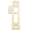 Antique Brass Mortise Door Strike Plate Replacement – Durable Solid Brass Vintage Latch Keeper Single Pack 1