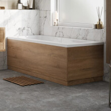 1700mm Front Side Bath Panel & 700mm End Panels 18mm LDF for Bathroom Baths Modern Oak