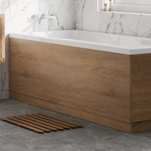 1700mm Front Side Bath Panel & 700mm End Panels 18mm LDF for Bathroom Baths Modern Oak 1