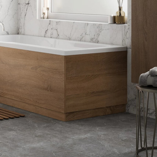 1700mm Front Side Bath Panel & 700mm End Panels 18mm LDF for Bathroom Baths Modern Oak 2