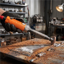 The Extended Pneumatic Polishing Machine is Used to Remove Welding Spots and Rust Spots Metal Products