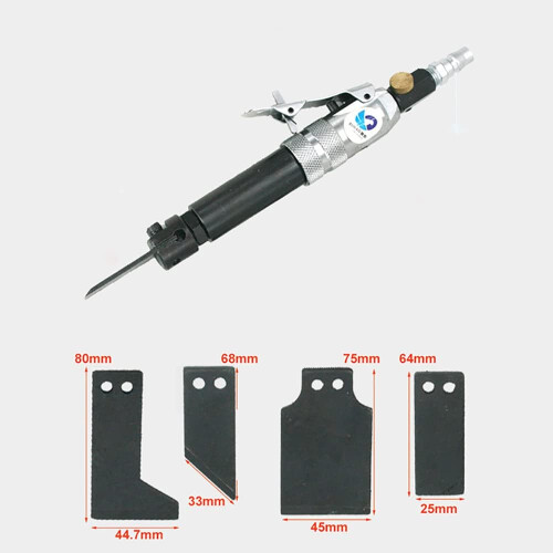Mini Pneumatic Scraper Set, Air Meter Shovel Chisel Industrial Welding Deburring Rust Removal Chisel, 3500 rpm, 100C 2
