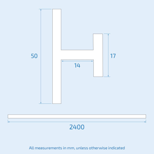 NES Home Cladding H Joint Trim 2400mm x 10mm - Black 2