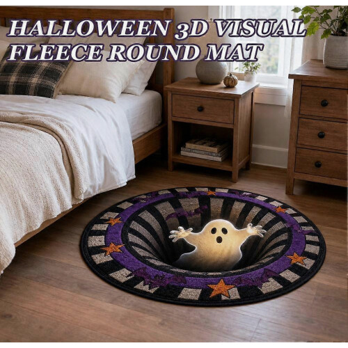 Χαλί 3D Halloween 60cm στρογγυλό βελούδινο κρύσταλλο 1