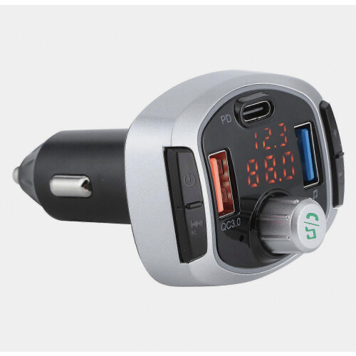 Bluetooth 5.0 FM-Transmitter, MP3-Player, Freisprechfunktion, farbige Beleuchtung, Dual-Display, PD3.0, QC3.0 2