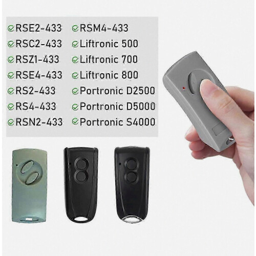 2-Pack Universal Garage Door Opener Remote Control for 433MHz Systems 2