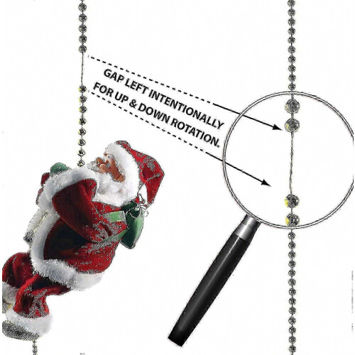 Στολίδι αναρρίχησης Άγιου Βασίλη: Διακόσμηση αναρρίχησης με μπαταρία, φωτειν 2