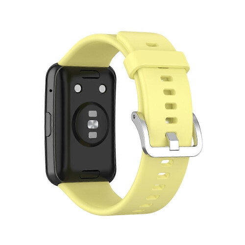 (Yellow, Multicolor) Soft Silicone Watch Strap for Huawei Watch Fit - Dark Blue 2