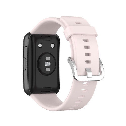 (Light Pink, Multicolor) Soft Silicone Watch Strap for Huawei Watch Fit - Dark Blue 2