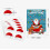 Weihnachtsmann-Poster-Spielrequisiten für Kinderpartys, 1 Set, Rot 2