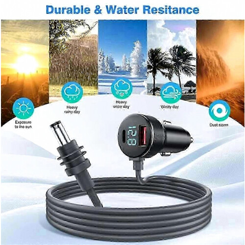 12V 24V Cigarette Lighter Adapter for Starlink Mini Power Cable Car Charger with DC Plug 1