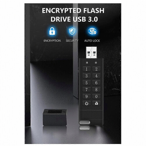 USB 3.0 Encrypted and Secure USB Flash Drive Emphasizes Privacy and Security, with Peace of Mind,8G 1
