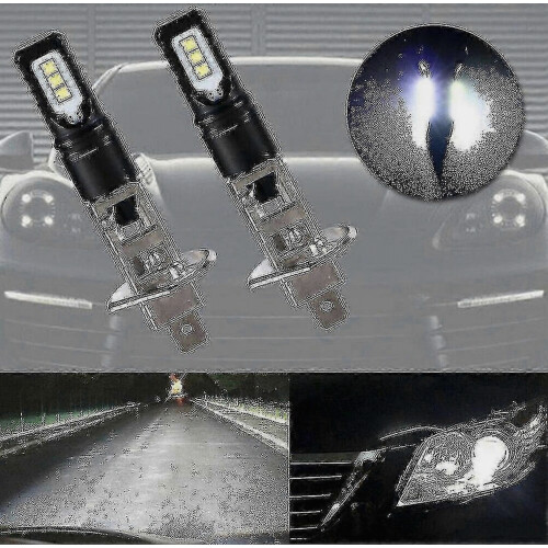 LED Headlight Kit H1 6000K 6000lm Super Bright White High Beam 2pcs 2