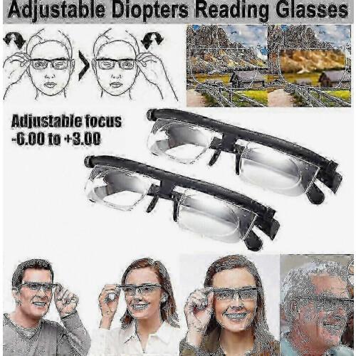 FlexVision Adjustable Focus Eyeglasses With Dial Vision Control For Near And Far Sight Correction 1