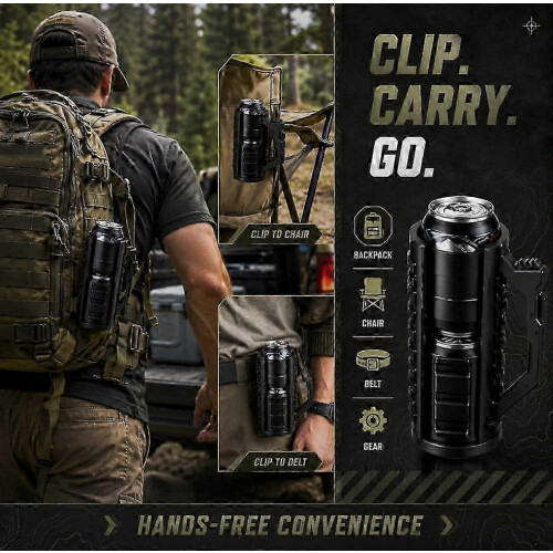 Tactical Assault Beer Can Holder, Tactical Reload Beer Holder, Insulation Sleeve Multi-Function Portable Beverage Pop-Up Ejection for Party-xxy 1
