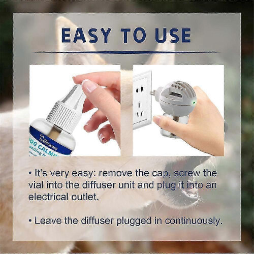 (2pcs) 1-3x Dog Calming Pheromone Diffuser Refill Relieve Anxiety Stress Barking Chewing
