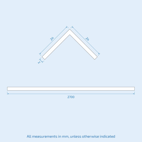 NES Home PVC L Shape External Corner 2700mm Panelling Trim - Black 2