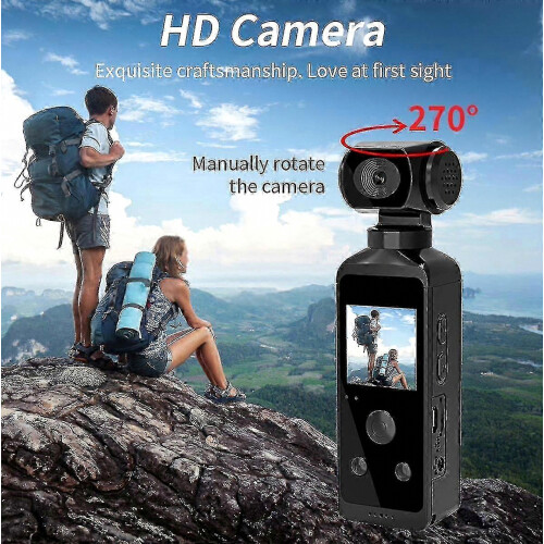 4k κάμερα δράσης τσέπης με οθόνη HD LCD 270 περιστρεφόμενη μίνι αθλητική κάμερα Wi 2
