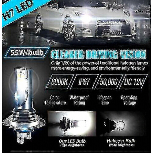 high low beam H7 LED headlight bulbs 60000lm 220w super bright 1