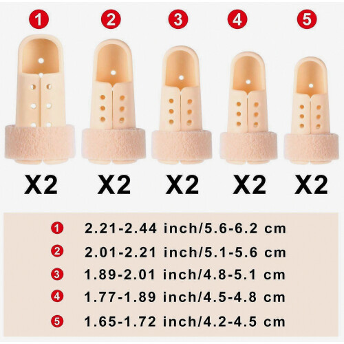 10 pezzi Stecca per dita Martello Supporto per dita Stecca per dita Tutore per dita in plastica 1