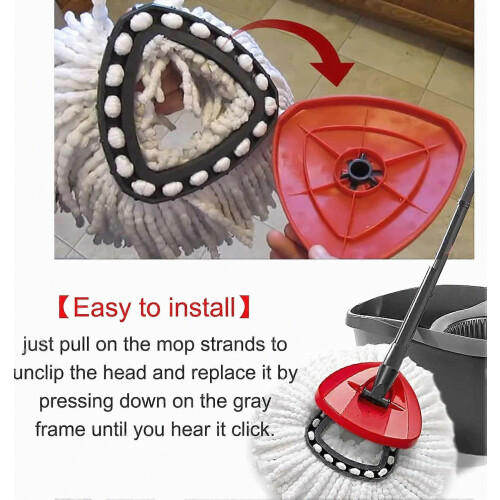 Replacement Mop Head, Microfiber Mop Refill Heads for Spin Mop, Microfiber Mop 1