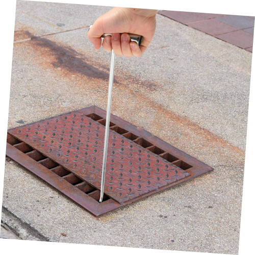 Shaped stainless steel lifting hook for manhole covers and rolling gate operation 2