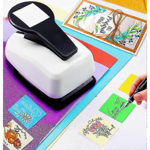 2-Inch Square Paper Punch for Crafting and Scrapbooking, Hole Puncher Tool for Creative Projects 1