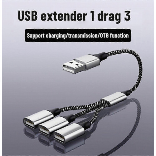 4 in 1 USB 2.0 Hub Splitter with OTG Support for Computer Laptop Data Sync and Charging 1