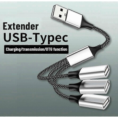 4 in 1 USB 2.0 Hub Splitter with OTG Support for Computer Laptop Data Sync and Charging 2