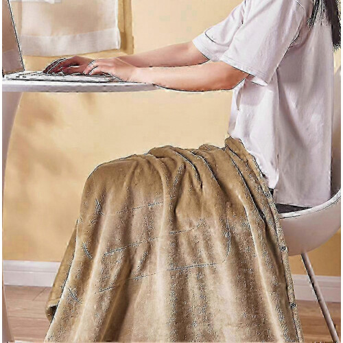 Soft Electric Heating Blanket USB Powered Lightweight Travel Throw for Couch Bed Car 2