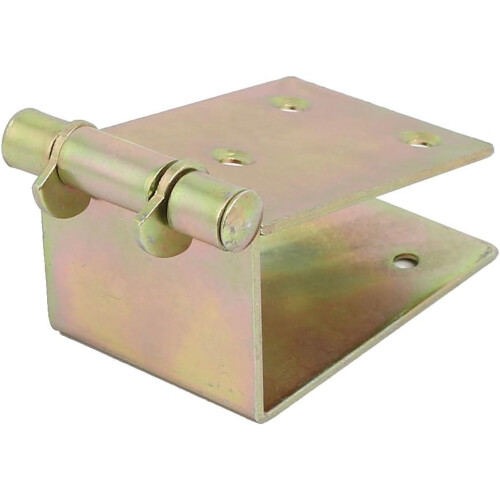 sourcingmap Wood Box Toolbox Door Yellow Zinc Plated Right Angle Hinge 1