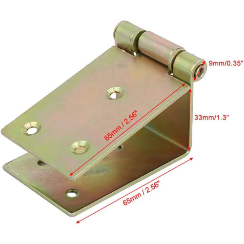 sourcingmap Wood Box Toolbox Door Yellow Zinc Plated Right Angle Hinge 2
