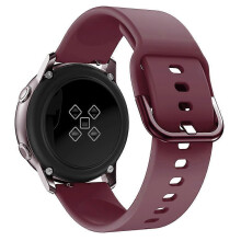 (WineRed) 20MM Silicone Solid Color Watch Strap Compatible For Polar Ignite, etc.