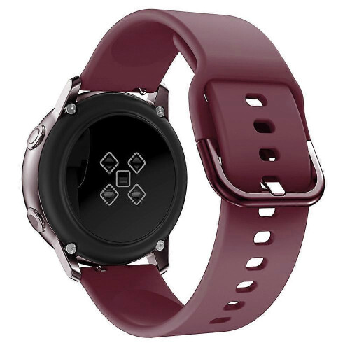 (WineRed) 20MM Silicone Solid Color Watch Strap Compatible For Polar Ignite, etc.