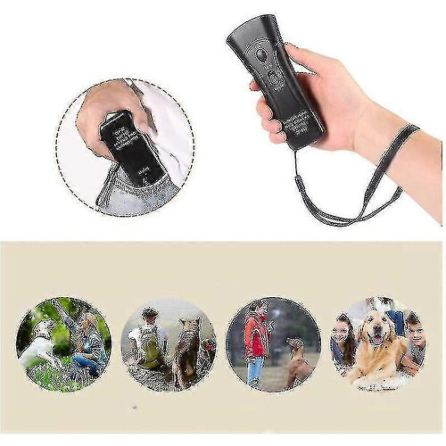 Ultrasonic Dog Repeller Portable Dog Training Device Barking Dog with Led Flashlight 2