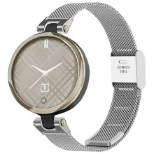 (Silver, Silver) For Garmin Lily Metal Watch Strap Milanese Mesh Wrist Band Replacement with Tool