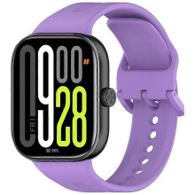 (Purple) Silicone Strap Compatible For Xiaomi Redmi Watch 5 Adjustable Watch Band with Colored Buckle