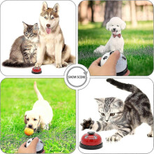2 Pcs Pet Training Bells, Door Bells And Press Bells, Pet Doorbells Dog Potty Toilet Training Bell, Communication Device for Dogs Cats (white, Red)