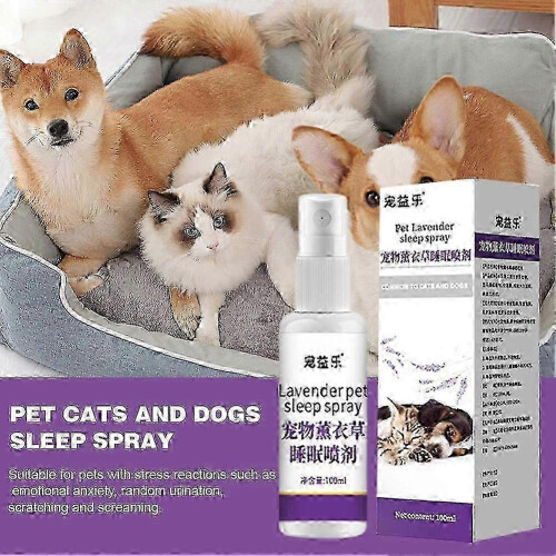 (2pcs) Pets Lavender Sleep Spray for Cat Dog 100ml, Calming Spray