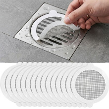 30pcs Sewer Hair Collection Mesh - Adhesive Mesh for Shower Floor Drains, Kitchen Sinks, And Bathtubs - Effective for