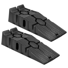 KCT 2 Pack Plastic Car Lifting Maintenance Ramps 2 Ton 2000kg Capacity Anti Slip Vehicle Rising Heavy Duty Twin Pack Workshop Garage Set
